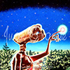 abalorios en et el extraterrestre pintado al oleo por juan grande