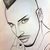 david gatika a lapiz por Juan Grande