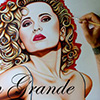 marta sanchez epoca ole ole en proceso, pintado por juan grande