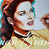 katharine hepburn en proceso, pintada por juan grande